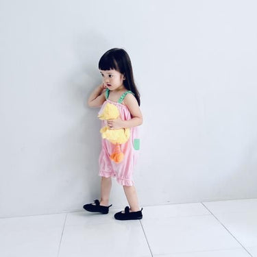 ★frankygrow BABY★frankygrow フランキーグロウ Frill All in One Dyed PINK-GREEN fgby24bb#16