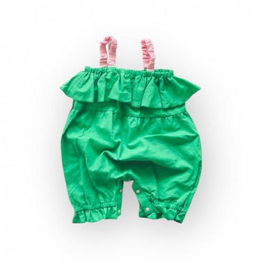 ★frankygrow BABY★frankygrow フランキーグロウ Frill All in One Dyed GREEN-PINK fgby24bb#16