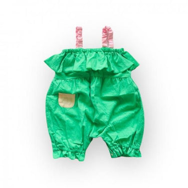★frankygrow BABY★frankygrow フランキーグロウ Frill All in One Dyed GREEN-PINK fgby24bb#16