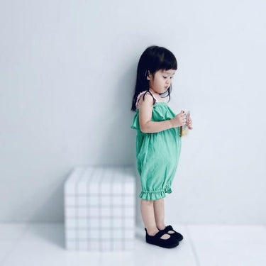 ★frankygrow BABY★frankygrow フランキーグロウ Frill All in One Dyed GREEN-PINK fgby24bb#16
