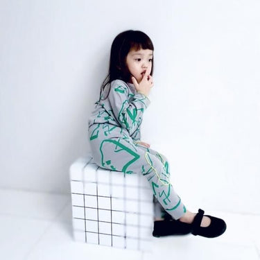 ★frankygrow BABY★frankygrow フランキーグロウ ORG.Pt Knee Patch Leggings GREEN fgby24bb#17