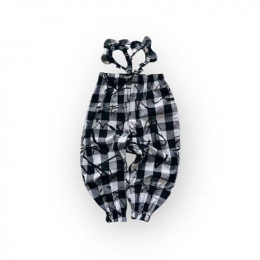 ★frankygrow BABY★frankygrow フランキーグロウ ORG.Pt Frill Suspender Pants PLAID-BLACK fgby24bb#19