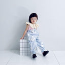 ★frankygrow BABY★frankygrow フランキーグロウ ORG.Pt Frill Suspender Pants BLUE STRIPE-SILVER fgby24bb#19