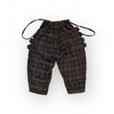 ★25SS PRE★frankygrow NEEDLE PUNCHED COTTON TWEED CHECKED SCALLOPED SUS PANTS GRAY/BROWN 25SBT-365