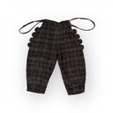 ★25SS PRE★frankygrow NEEDLE PUNCHED COTTON TWEED CHECKED SCALLOPED SUS PANTS GRAY/BROWN 25SBT-365