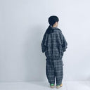 ★25SS PRE★frankygrow NEEDLE PUNCHED COTTON TWEED CHECKED SCALLOPED SUS PANTS GRAY/BROWN 25SBT-365