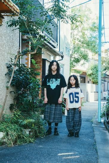 ★25SS PRE★frankygrow NEEDLE PUNCHED COTTON TWEED CHECKED SCALLOPED SUS PANTS GRAY/BROWN 25SBT-365