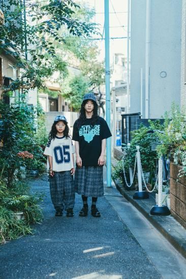 ★25SS PRE★frankygrow NEEDLE PUNCHED COTTON TWEED CHECKED SCALLOPED SUS PANTS GRAY/BROWN 25SBT-365