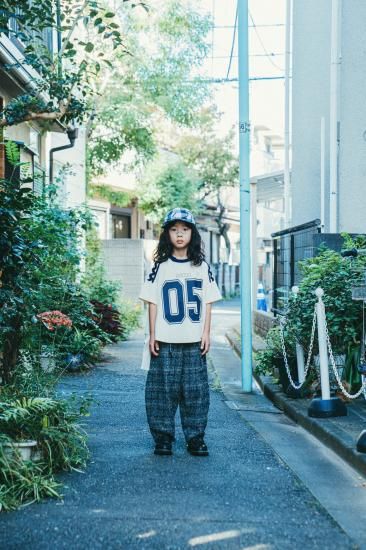 ★25SS PRE★frankygrow NEEDLE PUNCHED COTTON TWEED CHECKED SCALLOPED SUS PANTS GRAY/BROWN 25SBT-365
