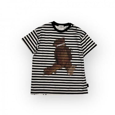 ★入荷済み★2025SS★frankygrow フランキーグロウ POP BEAR DOCKING TEE BORDER-WH/BLK 25SCS-490
