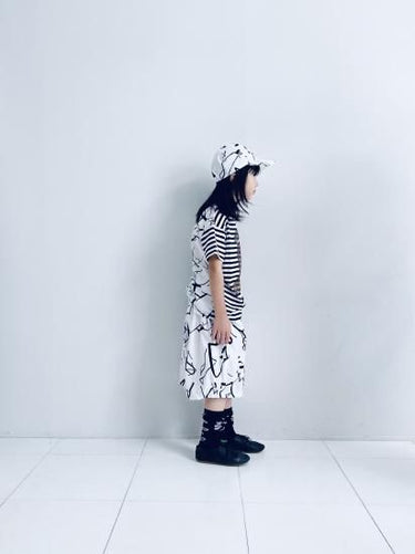 ★入荷済み★2025SS★frankygrow フランキーグロウ POP BEAR DOCKING TEE BORDER-WH/BLK 25SCS-490