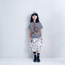 ★入荷済み★2025SS★frankygrow フランキーグロウ POP BEAR DOCKING TEE BORDER-WH/BLK 25SCS-490