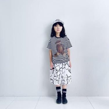★入荷済み★2025SS★frankygrow フランキーグロウ POP BEAR DOCKING TEE BORDER-WH/BLK 25SCS-490