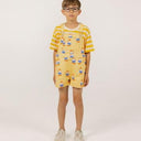 ★DROP2★2025SS★tinycottons タイニーコットンズ READERS SHORT OVERALL mellow yellow SS25-192