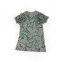 ★2025SS★frankygrow フランキーグロウ ORG.PT DEFORMATION GATHER SLEEVES DRESS GRAY-GREEN 25SOP-270