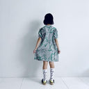 ★2025SS★frankygrow フランキーグロウ ORG.PT DEFORMATION GATHER SLEEVES DRESS GRAY-GREEN 25SOP-270