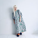 ★2025SS★frankygrow フランキーグロウ ORG.PT DEFORMATION GATHER SLEEVES DRESS GRAY-GREEN 25SOP-270