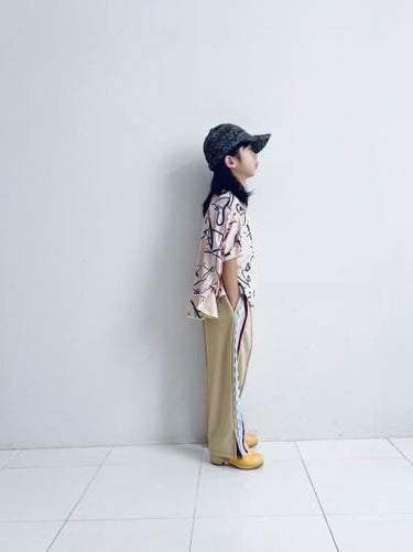 ★入荷済み★2025SS★frankygrow フランキーグロウ ORG.PT CIRCLE PONCHO TEE PINK-BLACK 25SCS-495