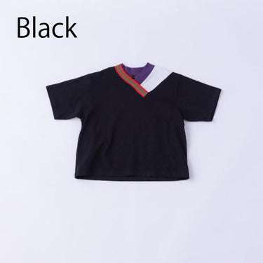 ★入荷済み★2025SS★nunuforme ヌヌフォルム マルチカラーTシャツ Black 24-nf23-812-506