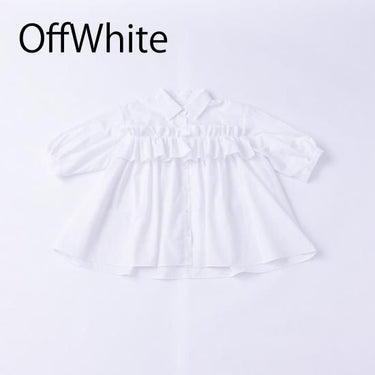★25SS PRE★nunuforme ヌヌフォルム フロントフリルブラウス OffWhite Adult 37-nf23-525-031