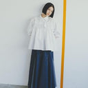 ★25SS PRE★nunuforme ヌヌフォルム フロントフリルブラウス OffWhite Adult 37-nf23-525-031