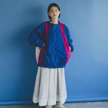 ★入荷済み★2025SS★nunuforme ヌヌフォルム トリコロールナイロンジャンパー Blue 41-nf23-129-231