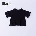 ★入荷済み★2025SS★nunuforme ヌヌフォルム フリルスリーブT Black Adult 47-nf23-814-521