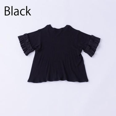 ★入荷済み★2025SS★nunuforme ヌヌフォルム フリルスリーブT Black Adult 47-nf23-814-521
