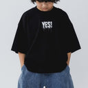 ★入荷済み★2025SS★nunuforme ヌヌフォルム YESロゴプリントＴ Black nt23-001