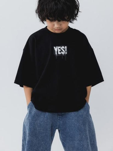 ★入荷済み★2025SS★nunuforme ヌヌフォルム YESロゴプリントＴ Black nt23-001