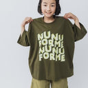 ★入荷済み★2025SS★nunuforme ヌヌフォルム nunuformeロゴT Khaki nt23-013