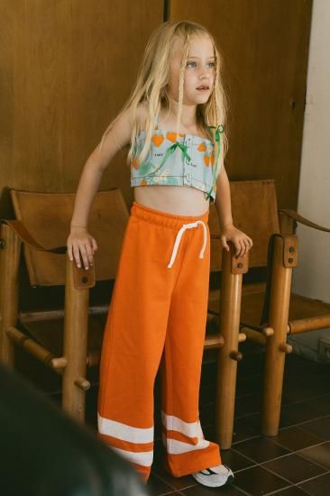 ★DROP1★2025SS★tinycottons タイニーコットンズ STRAWBERRIES CROP TOP denim blue SS25-218