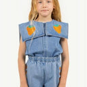 ★DROP1★2025SS★tinycottons タイニーコットンズ STRAWBERRIES BLOUSE light blue denim SS25-248