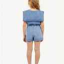 ★DROP1★2025SS★tinycottons タイニーコットンズ STRAWBERRIES BLOUSE light blue denim SS25-248