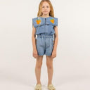 ★DROP1★2025SS★tinycottons タイニーコットンズ STRAWBERRIES BLOUSE light blue denim SS25-248