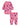 ★PRE 2025SS collection★mini rodini ミニロディーニ Squiggly cats aop nb baby set Pink