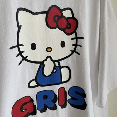 Sanrio × GRIS Collaboration "Sanrio" Ringer Tee HELLO KITTY GR25SS-Sanrio_03A