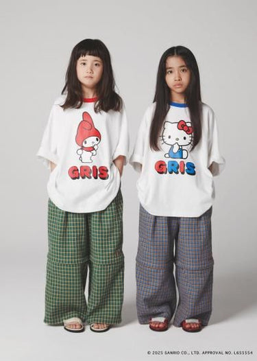 Sanrio × GRIS Collaboration "Sanrio" Ringer Tee HELLO KITTY GR25SS-Sanrio_03A