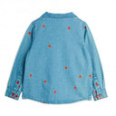 ★5/中旬入荷予定ご予約★PRE 2025AW collection★mini rodini ミニロディーニ Mini hearts aoe woven ls shirt Blue