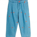 ★5/中旬入荷予定ご予約★PRE 2025AW collection★mini rodini ミニロディーニ Mini hearts aop woven trousers Blue