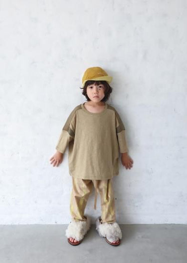 ★入荷済み★2025SS★michirico ミチリコ Switching mesh T カーキ MR25SS-08(kids/adult)