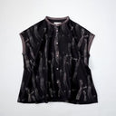 ★ご予約★2025SS★michirico ミチリコ My dear Mexico TEX collarless shirts ブラック MR25SS-15(kids/adult)