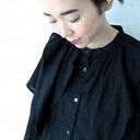 ★入荷済み★2025SS★michirico ミチリコ Embroidery pattern shirts ブラック MR25SS-22(adult)