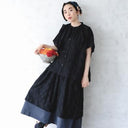 ★入荷済み★2025SS★michirico ミチリコ Embroidery pattern shirts ブラック MR25SS-22(adult)