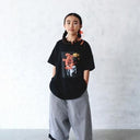 ★入荷済み★2025SS★michirico ミチリコ Hem lace wide sarouel stripe&plaid pants 黒×白 MR25SS-26(kids/adult)
