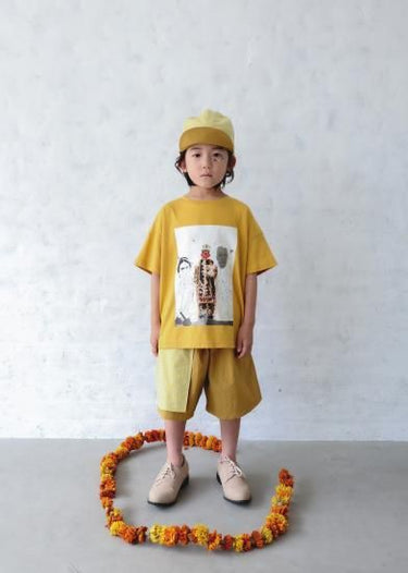 ★入荷済み★2025SS★michirico ミチリコ Three pocket pants マスタードイエロー MR25SS-29(kids)