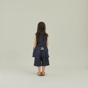 ★入荷済み★2025SS★MOUN TEN. マウンテン denim nosleeve tunic (organic cotton) indigo MS37-1723