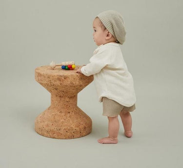 ★入荷済み★2025SS★MOUN TEN. マウンテン bicolor waffle shorts(for baby) sand x ecru BP04-0103