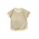 ★入荷済み★2025SS★MOUN TEN. マウンテン bicolor waffle raglan T(for baby) sand x ecru BT02-0101