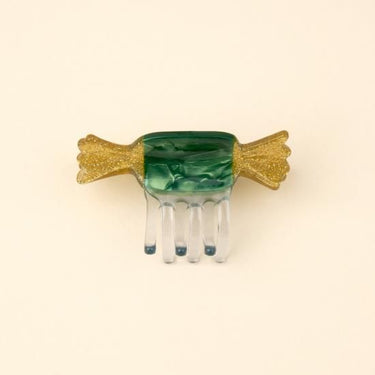 Coucou Suzette ククシュゼット Green Christmas Candy Mini Hair Claw グリーンクリスマスキャンディ ミニヘアクリップ